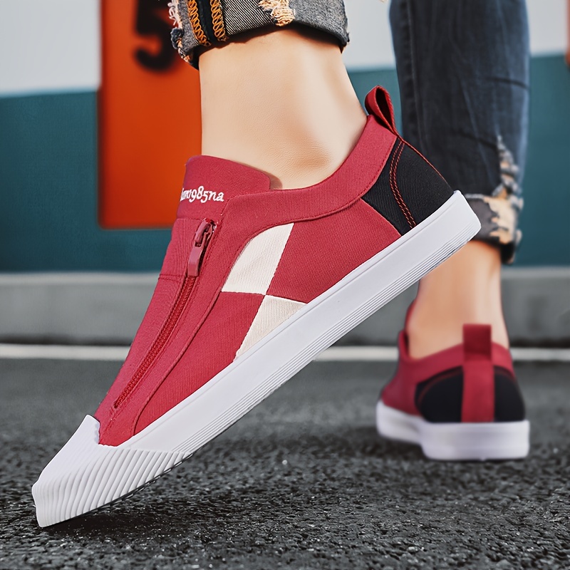 men s shoes good grip, zip sneakers, men s footwear details 7